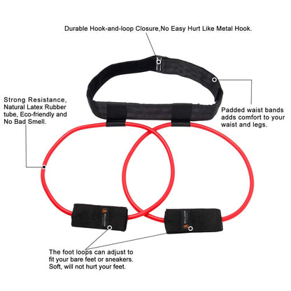 Fitness Booty Bands Set Resistance Bands for Butt Legs Muscle Training Adjust Waist Belt Elastic Bands Pedal Exerciser Workout