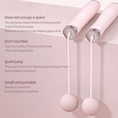 Cordless Double Use Electronic Skipping Rope Gym Fitness Cordless Skipping Smart Rope Jump Rope Digital Counting Speed Skipping