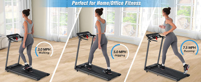 NEW Folding Treadmills Walking Pad Treadmill for Home Office -2.5HP Walking Treadmill With Incline Bluetooth Speaker