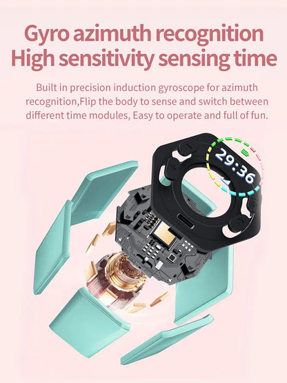 Hexagon Digital Clock Timer Magnetic Cubes Timer Kitchen Hexagon Flip Timer for Studying Cooking Exercising Easy To Use Magnetic