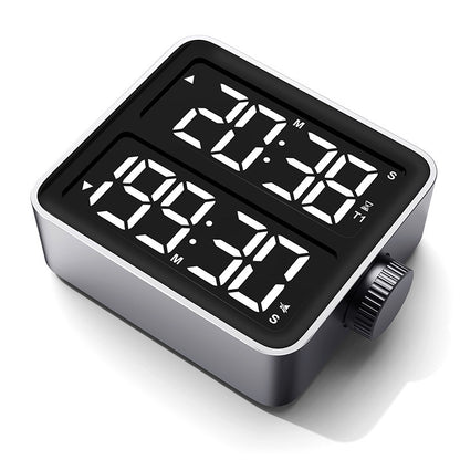Dual screen LED timer rechargeable 199 minute countdown timer