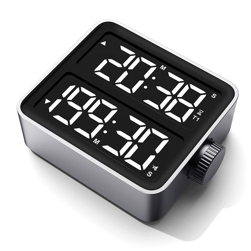 Dual screen LED timer rechargeable 199 minute countdown timer
