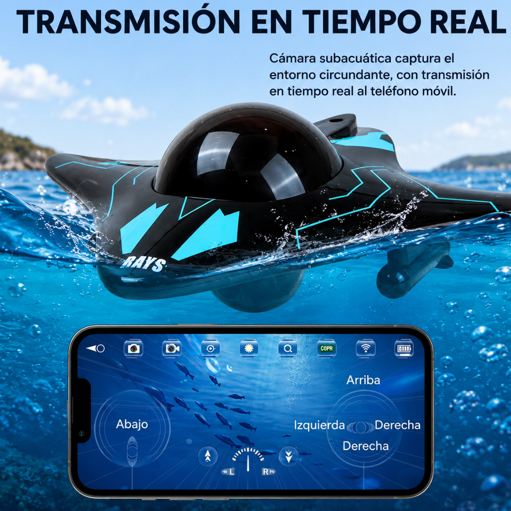 Dron Acuático con Cámara HD y App WiFi