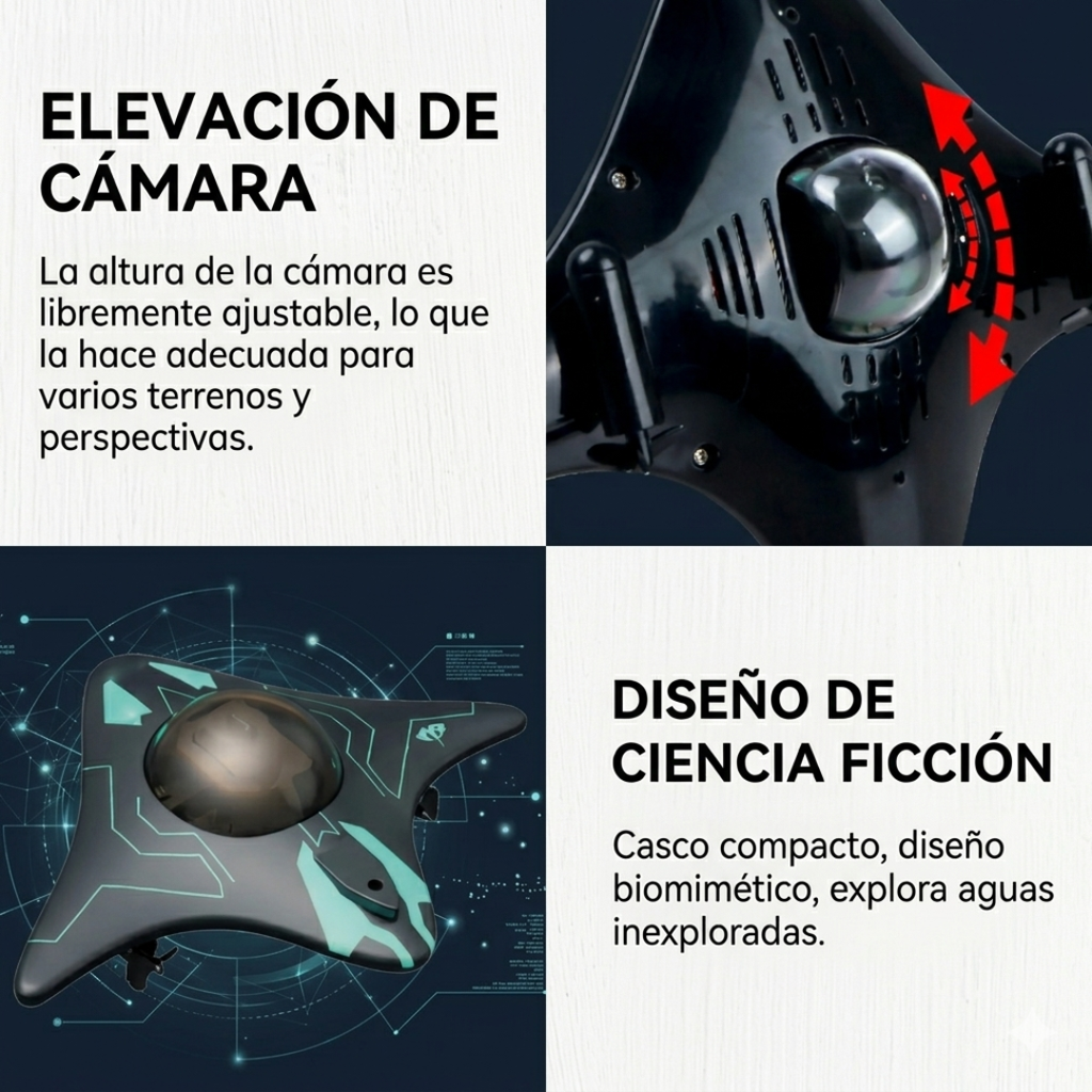 Dron Acuático con Cámara HD y App WiFi